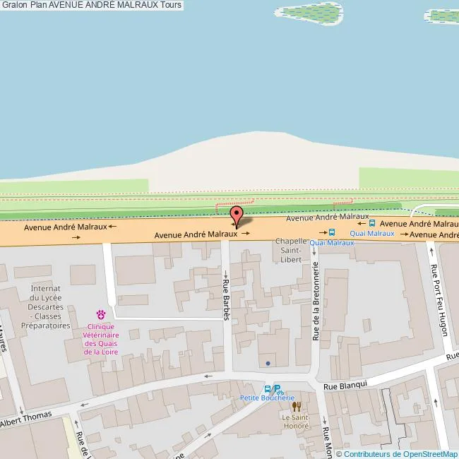 Investir dans le quartier Monconseil à Tours Carte Avenue André Malraux Tours