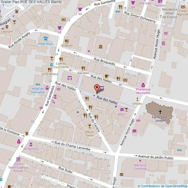 Investir dans le quartier Les Halles à Biarritz Carte les Halles Biarritz