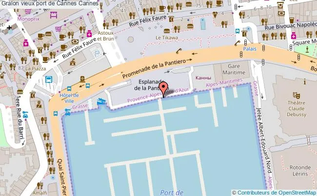 Carte vieux port de Cannes 