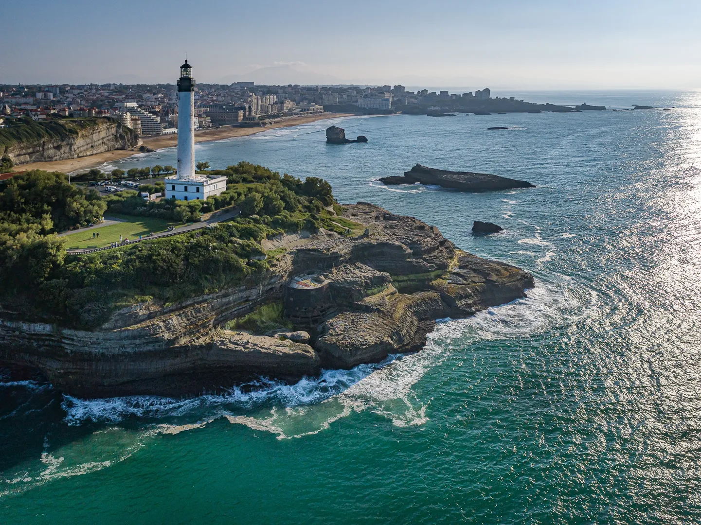 Investir dans le quartier Biarritz Nord Vue aérienne phare de Biarritz
