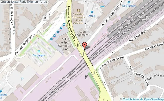 Carte Avenue Maréchal Leclerc Arras 