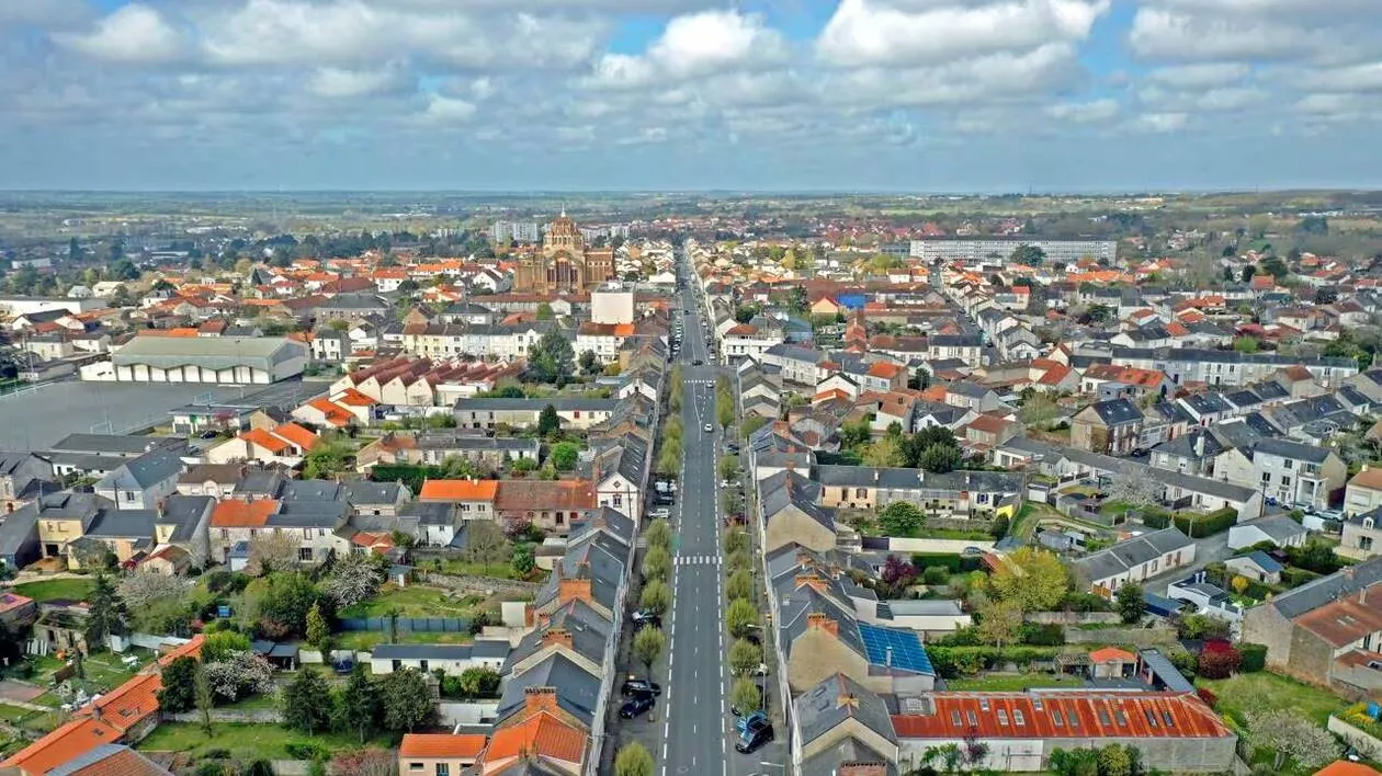 Vue aérienne quartier de la Rabaterie Cholet 