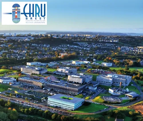 Investir dans le quartier Kérinou à Brest Vue aérienne CHU Brest