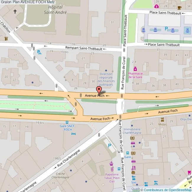 Investir dans le quartier Impérial de Metz Carte avenue Foch Metz