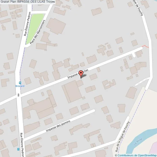 Carte Rue des Lilas Troyes 