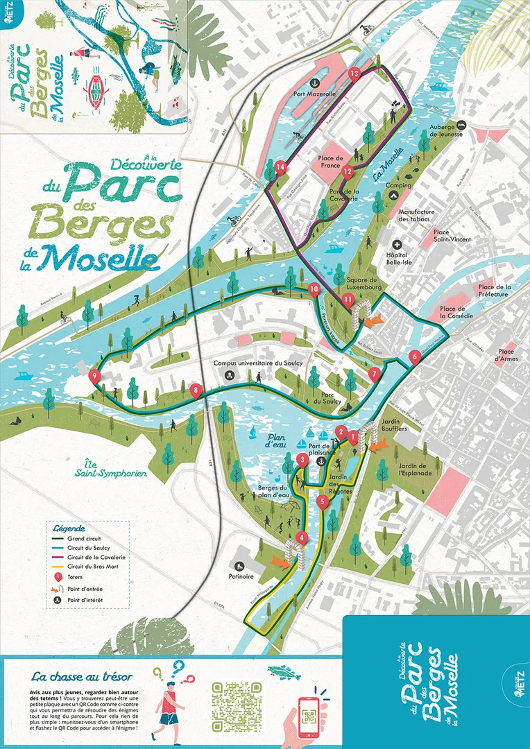 Investir dans le Centre historique de Metz carte berges de la Moselle Metz