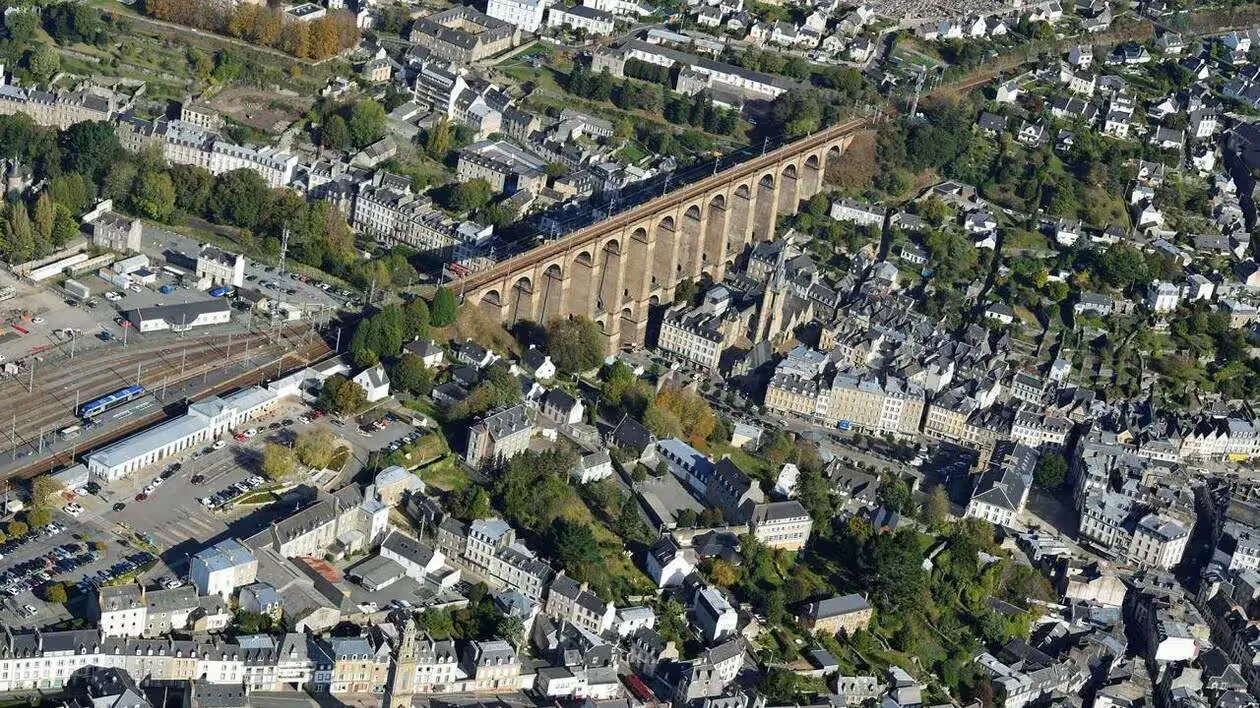 Investir dans le quartier de La Madeleine à Morlaix Vue aérienne quartier Madeleine Morlaix