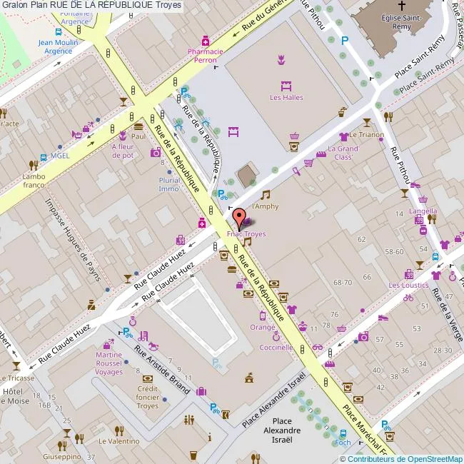 Carte Rue Général Leclerc Troyes