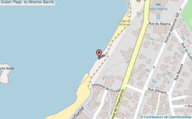 Investir dans le quartier Port Vieux / Miramar à Biarritz Carte Miramar Biarritz