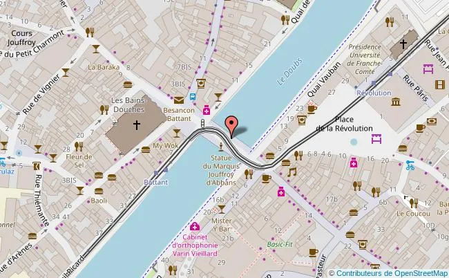 Carte pont Battant Besançon 