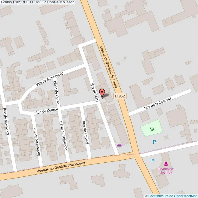 Investir dans le quartier Borny de Metz carte rue de la pont à mousson Metz