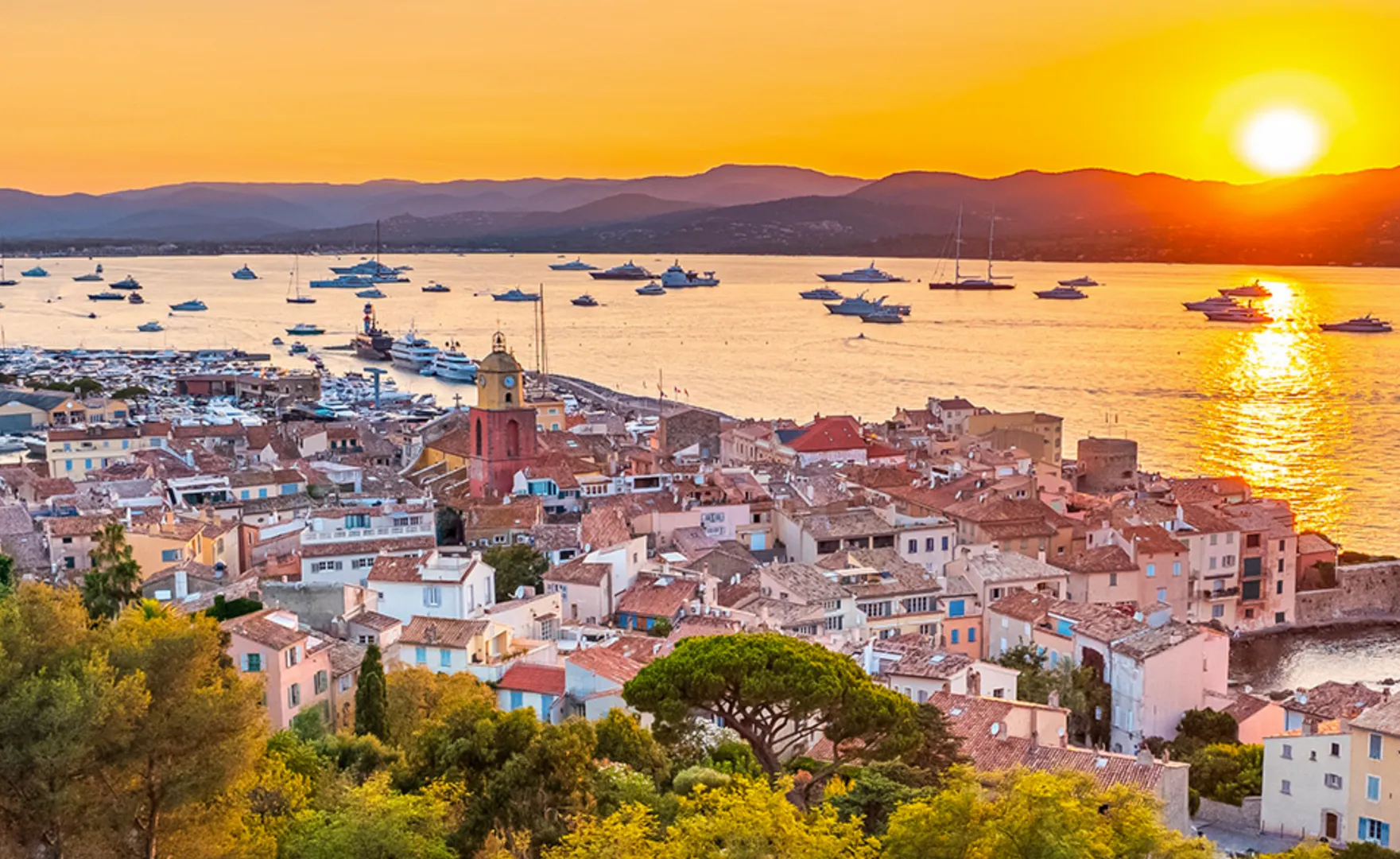 Vue aérienne de Saint Tropez 