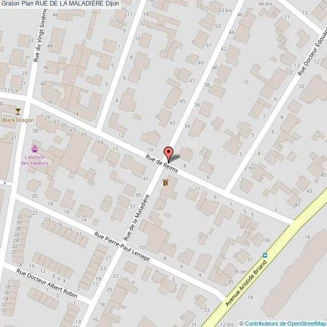 Carte rue de la Maladière 