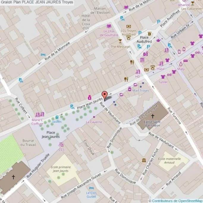 Carte Place Jean Jaurès Troyes
