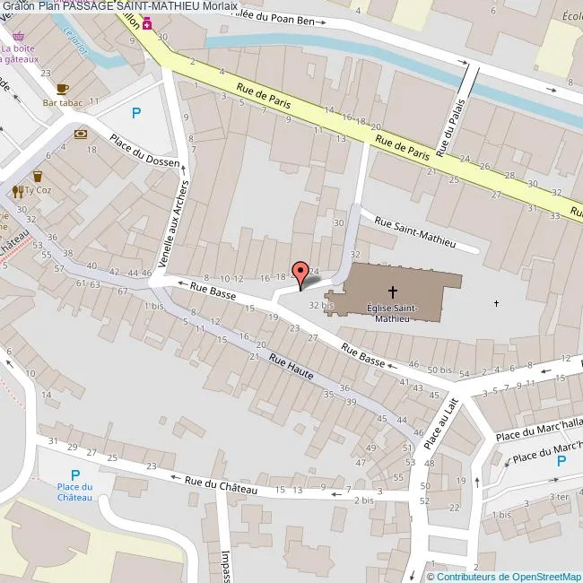 Carte église Saint-Mathieu Morlaix