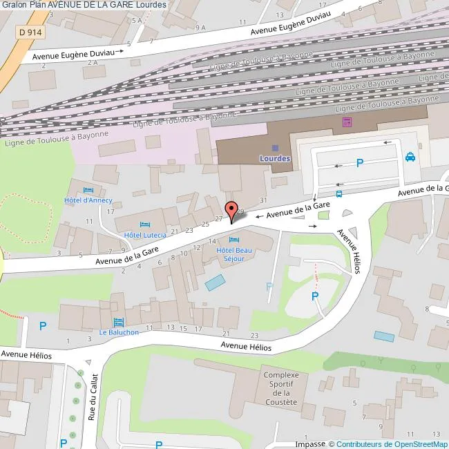 Carte Avenue de la Gare 