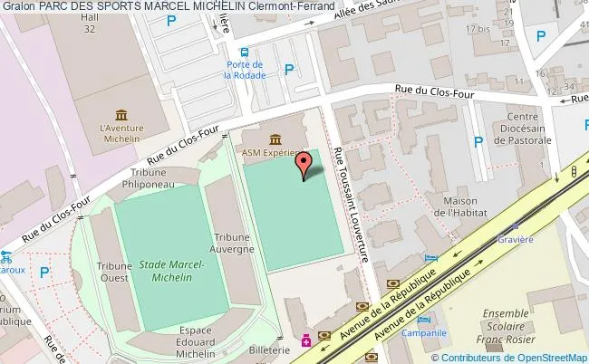 Carte Stade Marcel Michel 