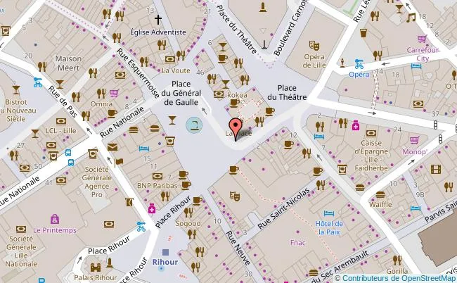 Carte Grand Place Béthune