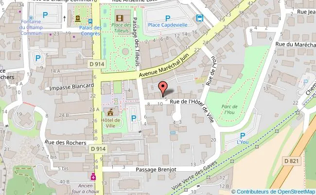 Rue de l'hôtel de ville Lourdes 