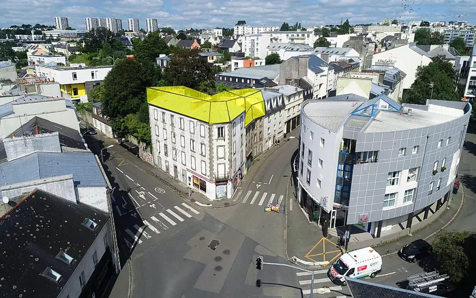 Investir dans le quartier Kérinou à Brest Vue aérienne projet urbain Brest