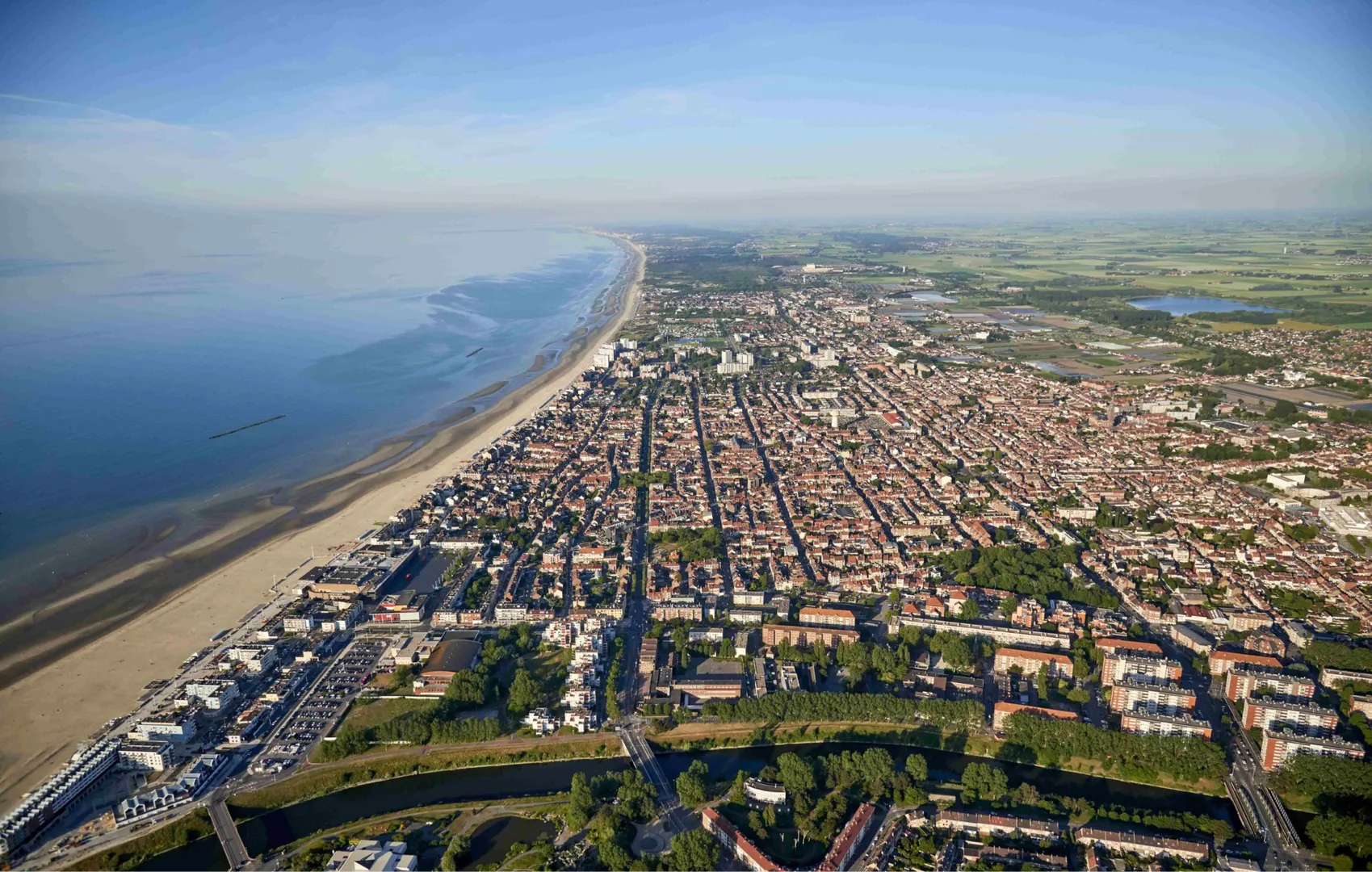 Vue aérienne de Dunkerque