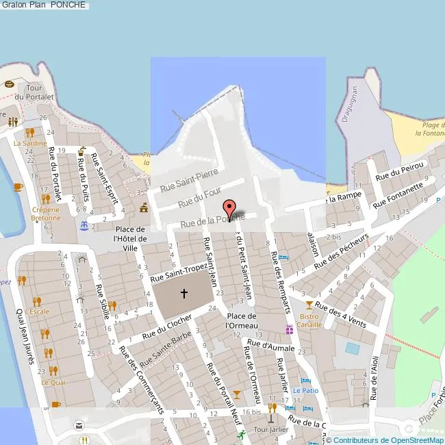 Carte secteur La Ponche Saint Tropez 