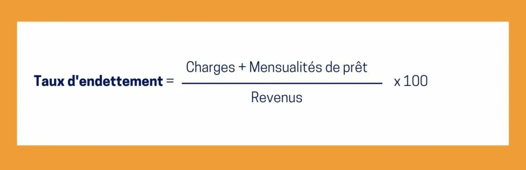 Calcul taux d'endettement