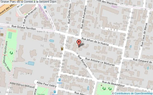 Carte Parc de la Combe 