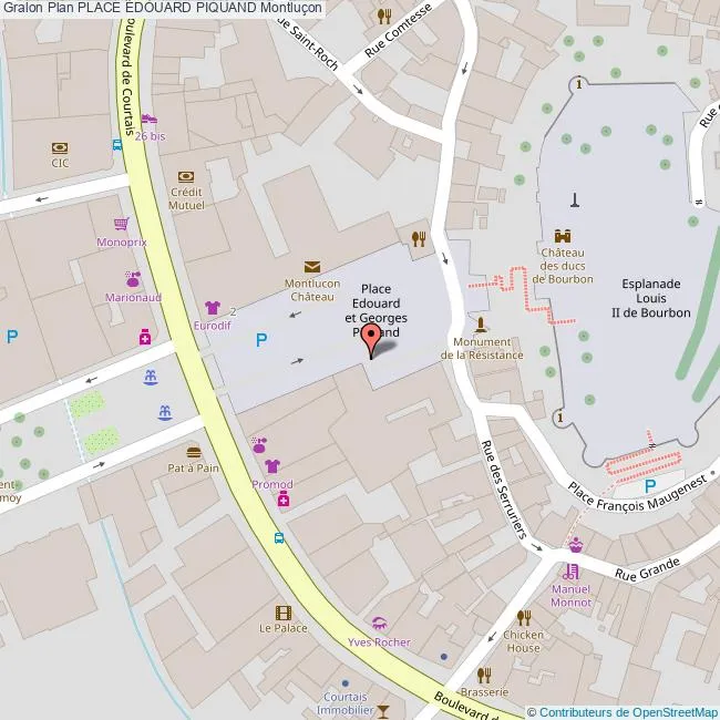 Carte place Piquand Montluçon