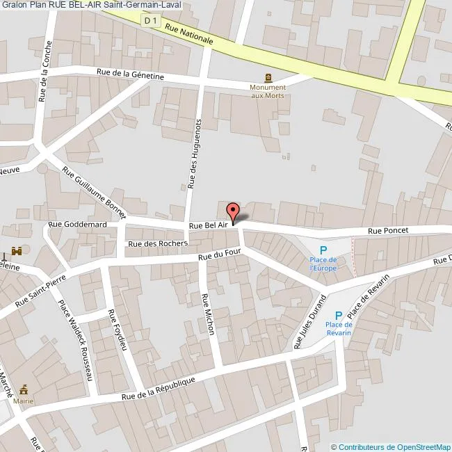 Carte rue de Bel-Air Laval