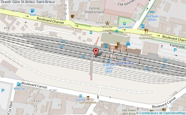 Carte gare SNCF Saint-Brieuc