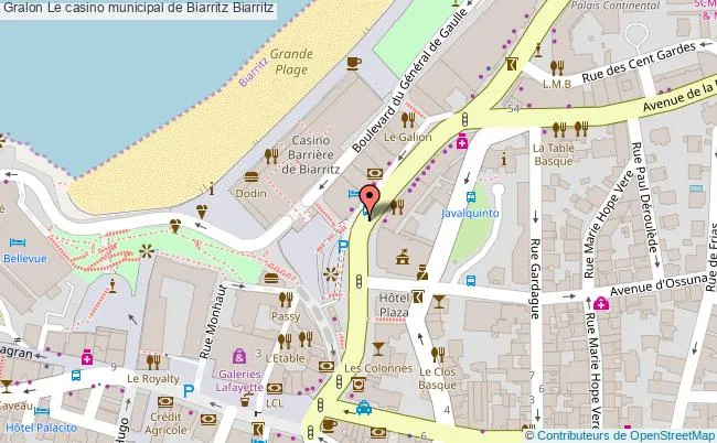 Investir dans le quartier Centre-ville / Casino de Biarritz Carte grande plage et casino de Biarritz