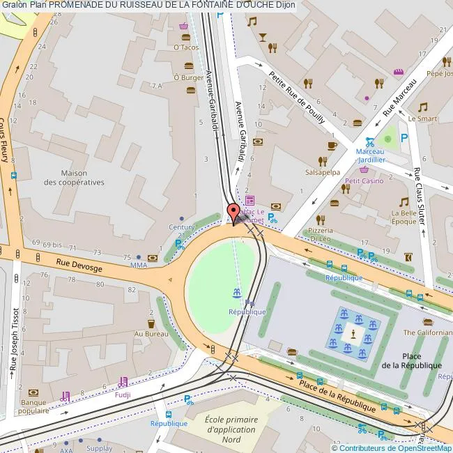 Carte de la Fontaine d'Ouche 