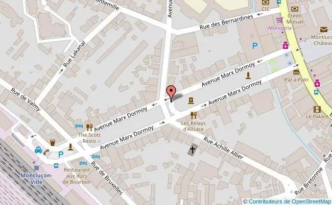 Carte gare de Montluçon