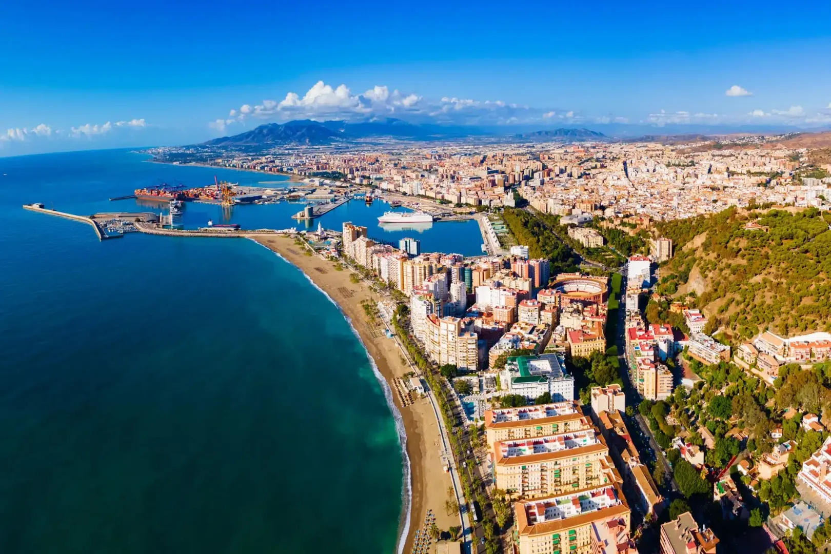 Vue aérienne Malaga
