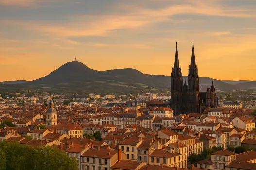 Vue aérienne Clermont Ferrand 