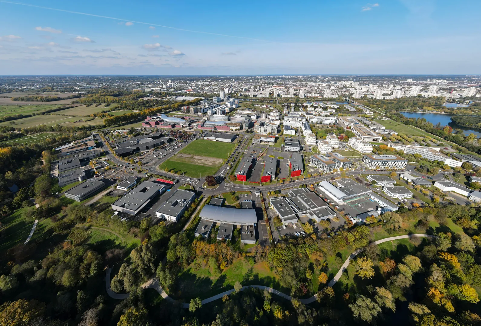 Investir dans le quartier des Deux-Lions à Tours Vue aérienne quartier deux lions Tours