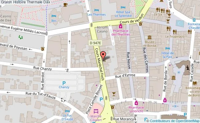 Carte cours Maréchal Foch Dax 