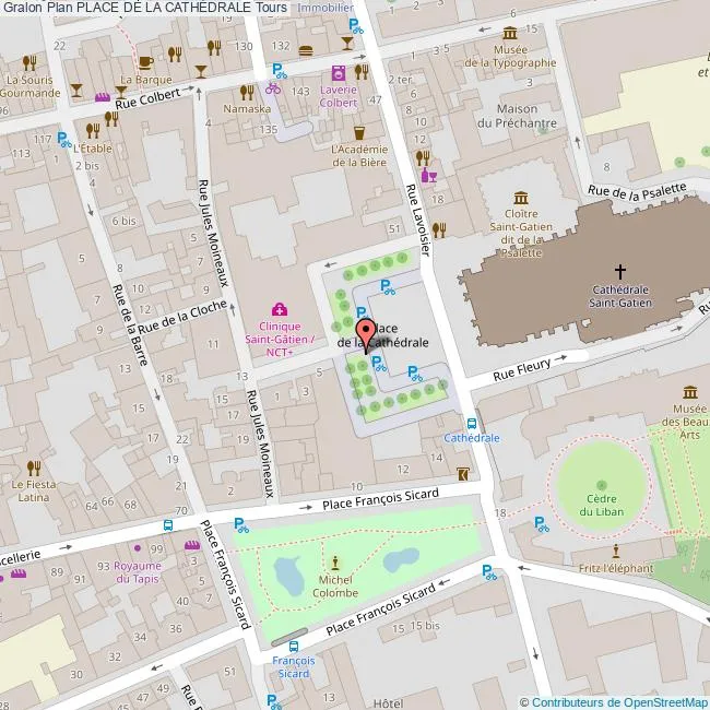 Investir dans le quartier Cathédrale / Gare à Tours Carte cathédrale de Tours