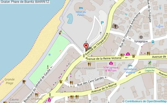 Investir dans le quartier Biarritz Nord Carte phare de Biarritz