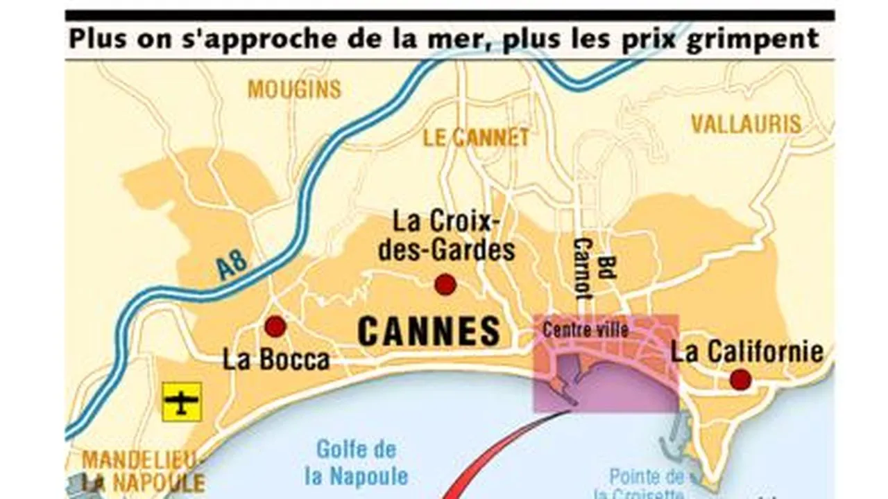 Carte La Californie Cannes 