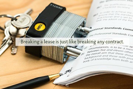 Can a landlord break a lease in california