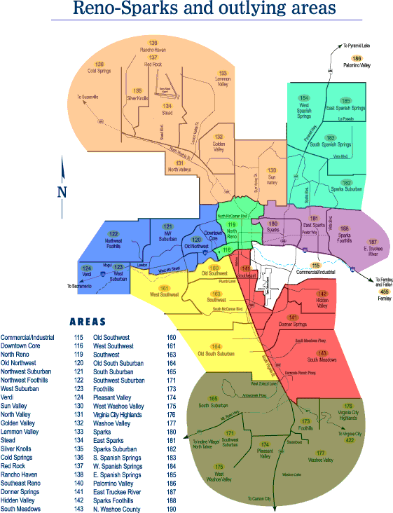 map of reno s Reno Sparks Area Map A2s Reno Nevada Real Estate Sparks Nv map of reno s