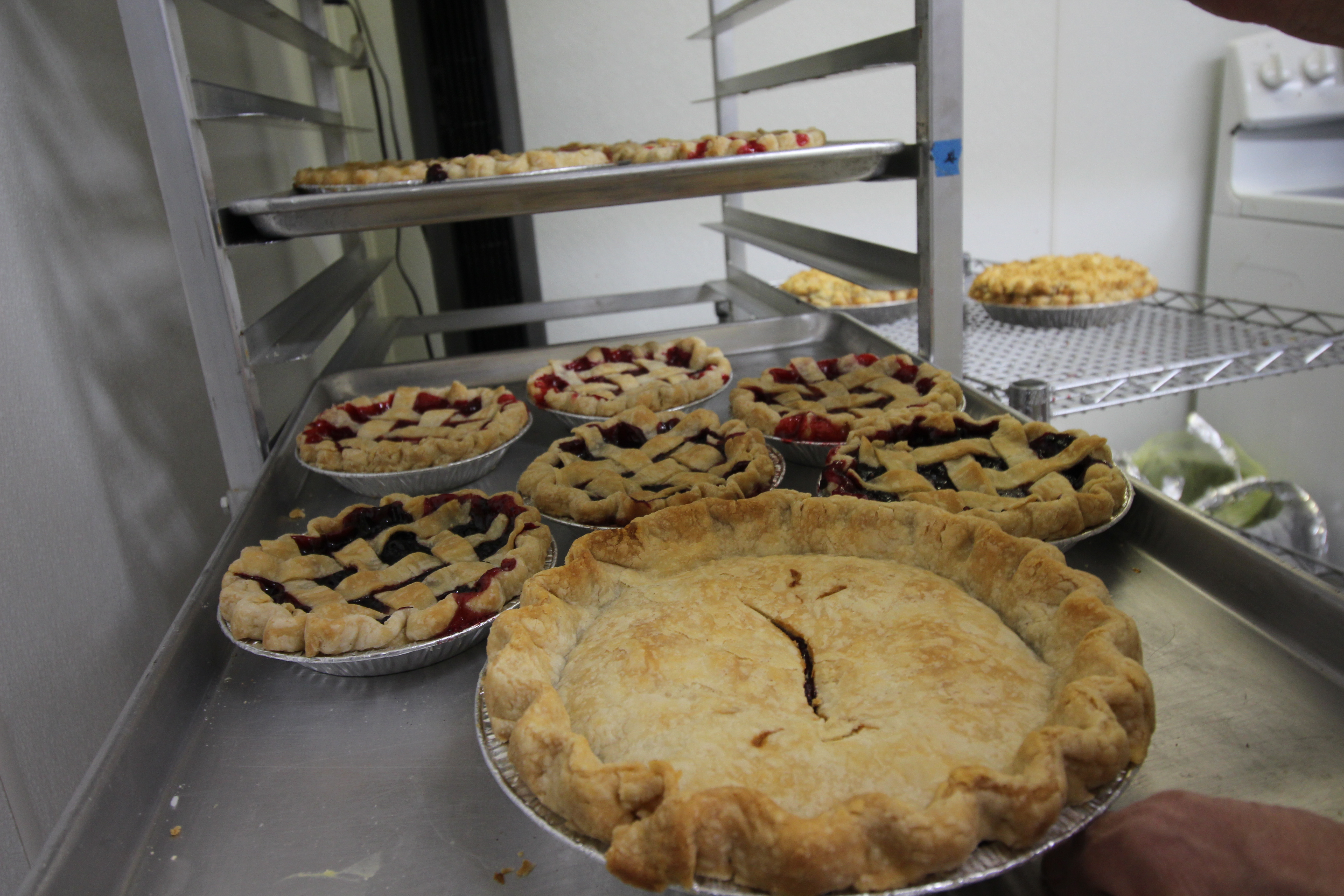 Cooling racks at Portage Pie Westfield NY