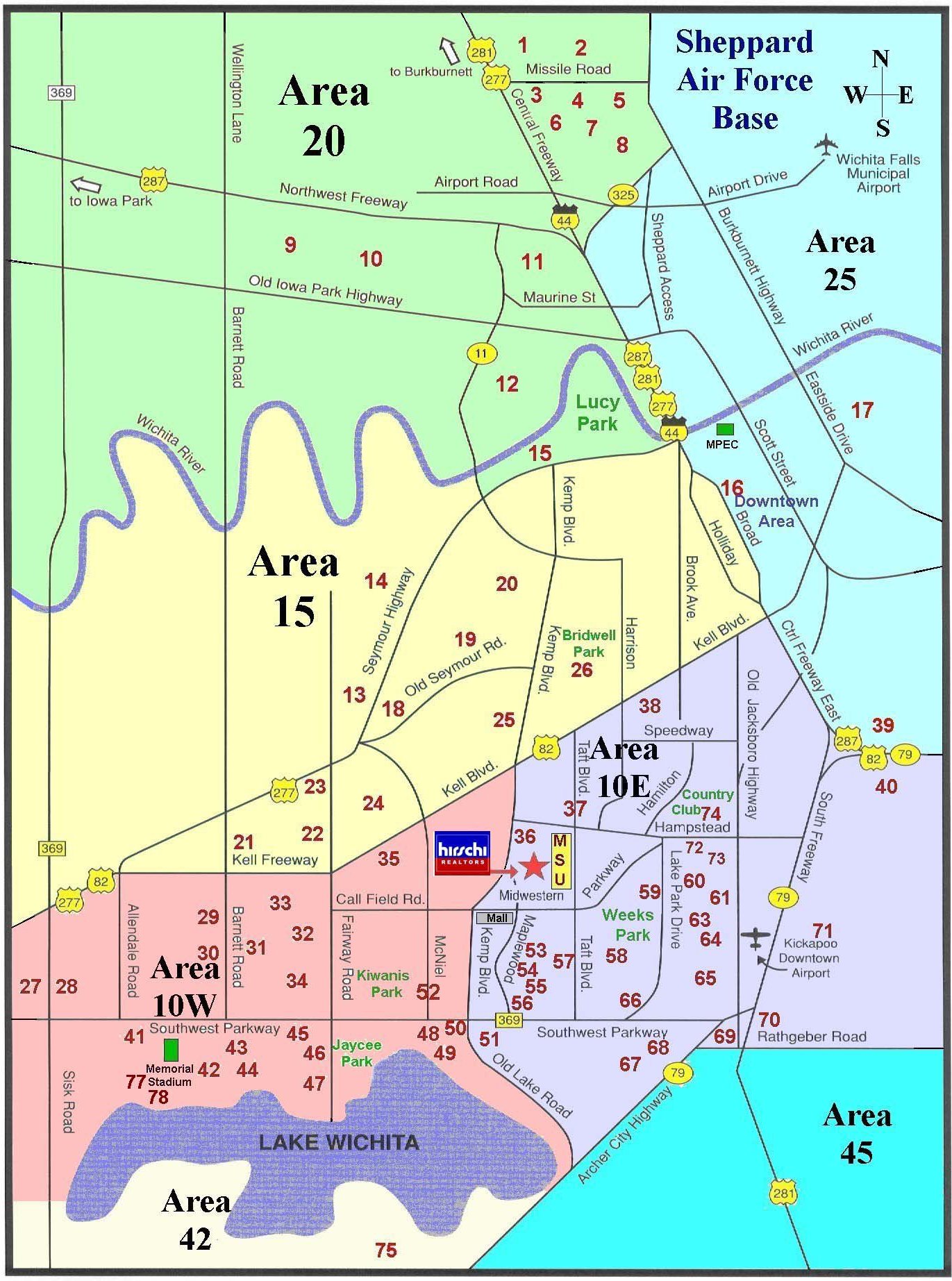 wichita texas map