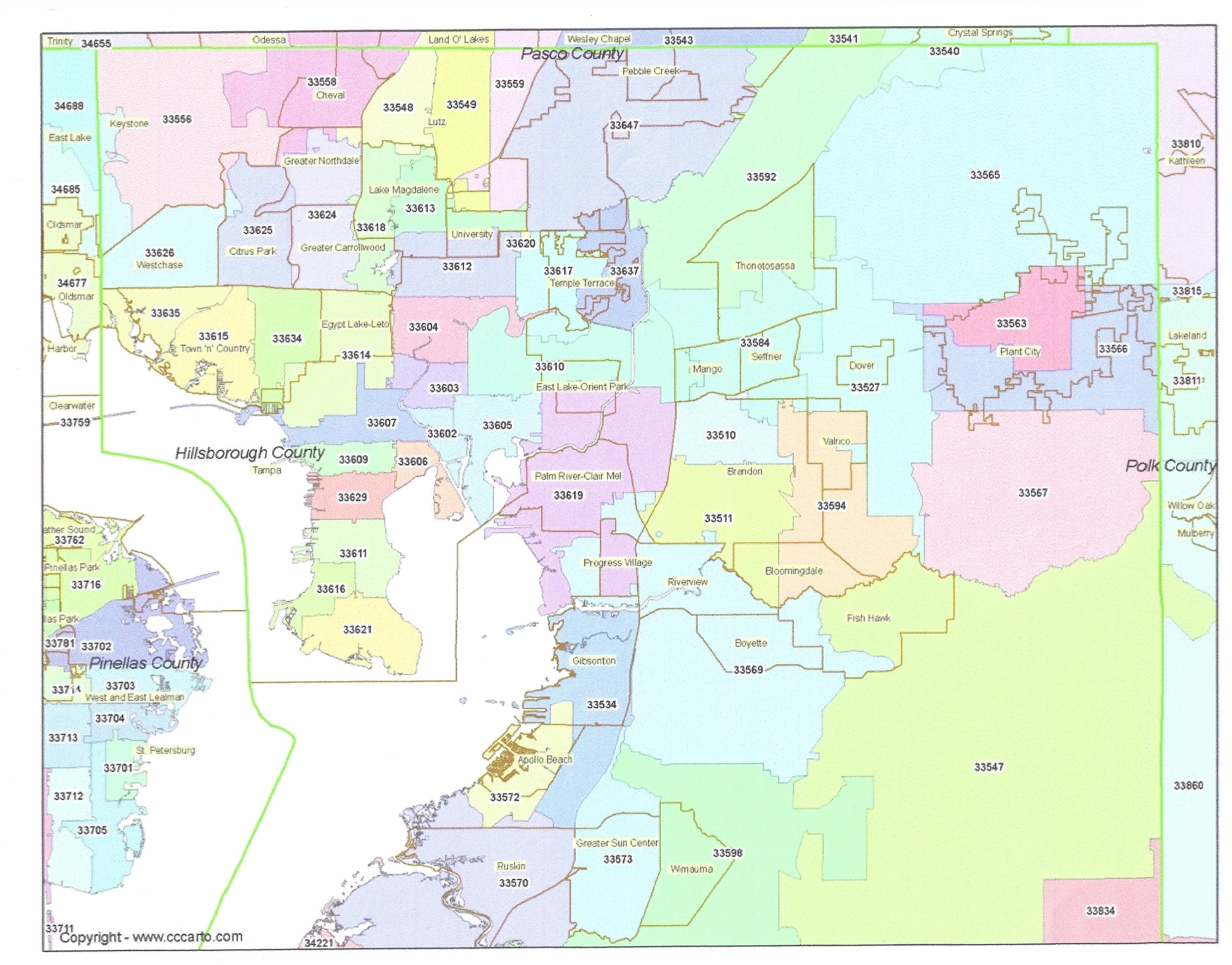 Zip Code Map Tampa Bay Map Sexiz Pix