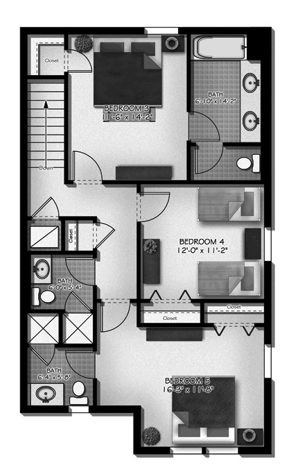 Paradise Palms Resort Royale Palm Townhouse Floor Plan