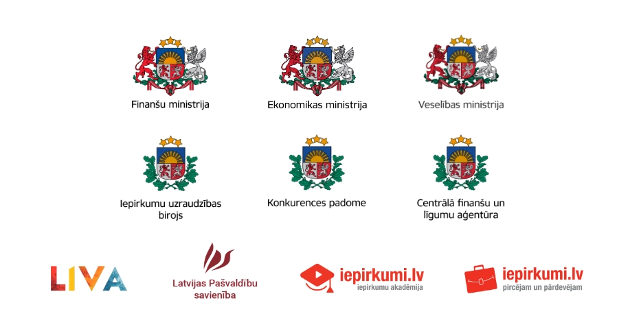 Iepirkumu Gada balvas atbalstītāju logo