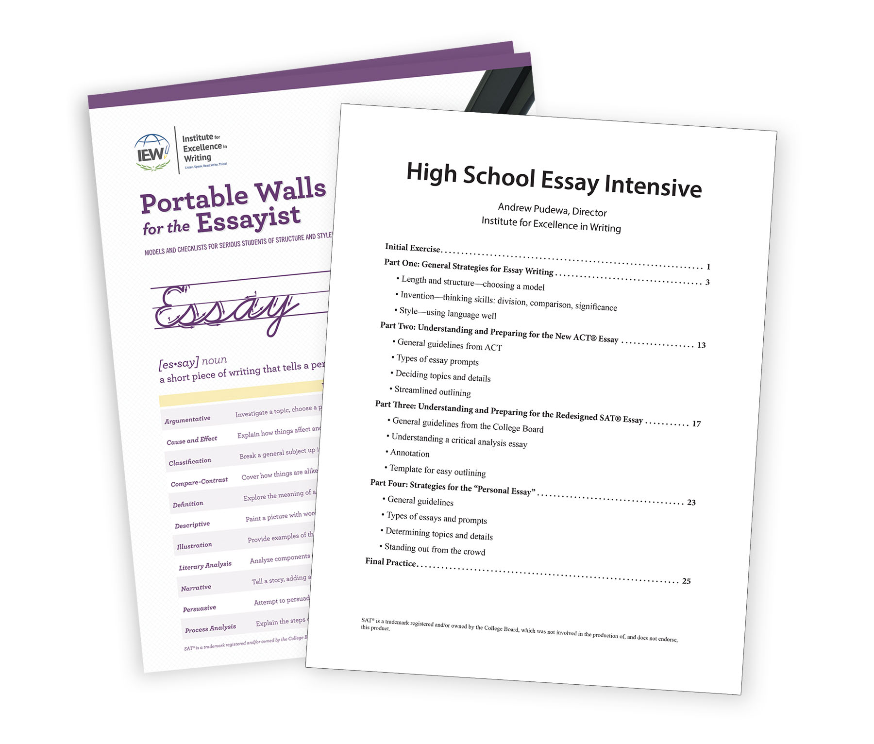 High School Essay Intensive [Student Handout only] [DISCONTINUED]