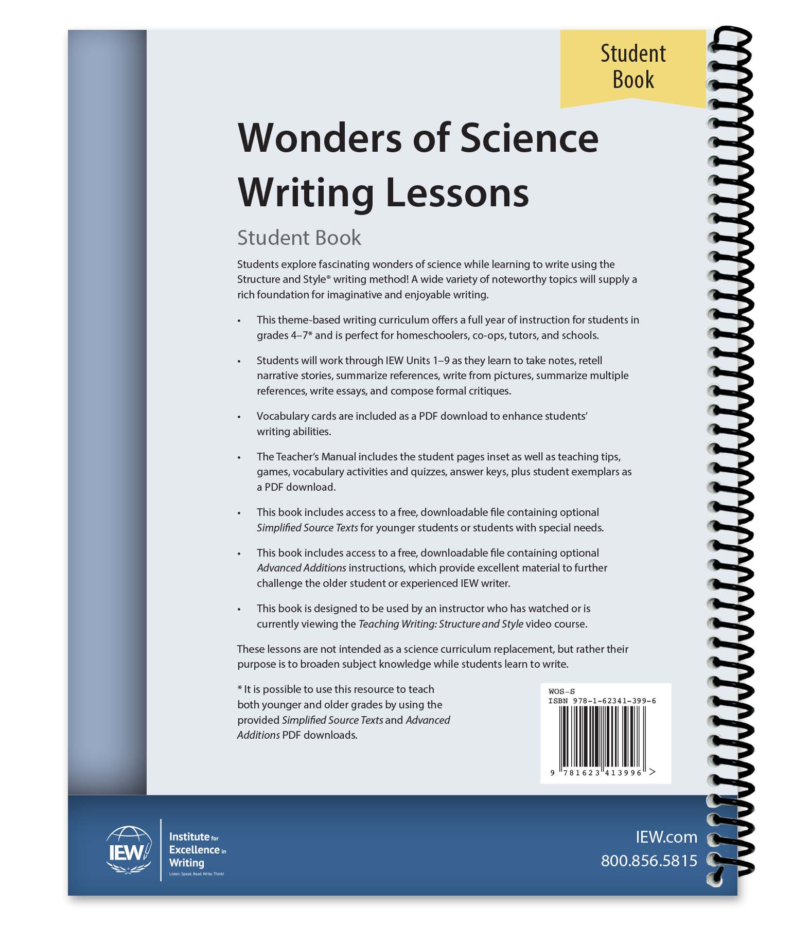 Wonders of Science Writing Lessons [Teacher/Student Combo]